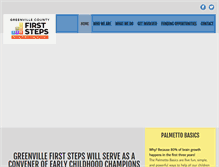 Tablet Screenshot of greenvillefirststeps.org